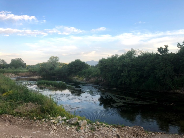 A picture of the Korana river close to Sturlic, which marks the border between Bosnia and Croatia and which the group was forced to cross on foot.